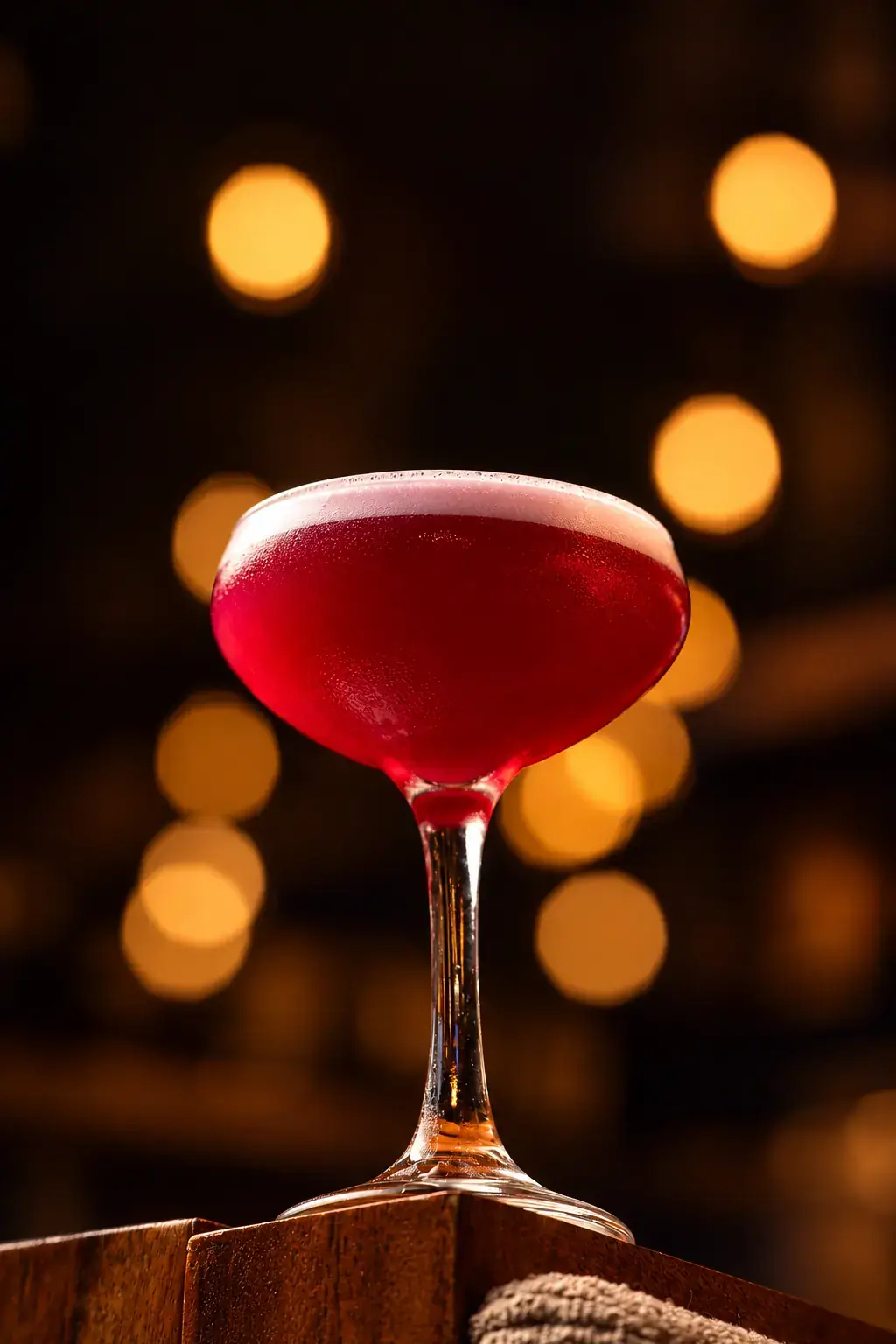Craft cocktail with candlelight at BACAR