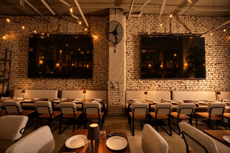 Candlelit dining room at BACAR kosher restaurant in Dania Beach
