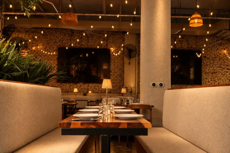 Main dining room at BACAR Mediterranean grill