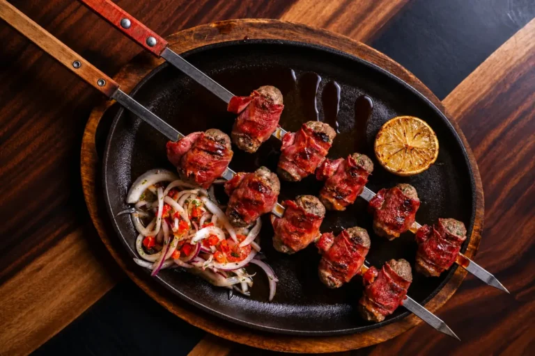 Kosher mixed grill skewers at BACAR