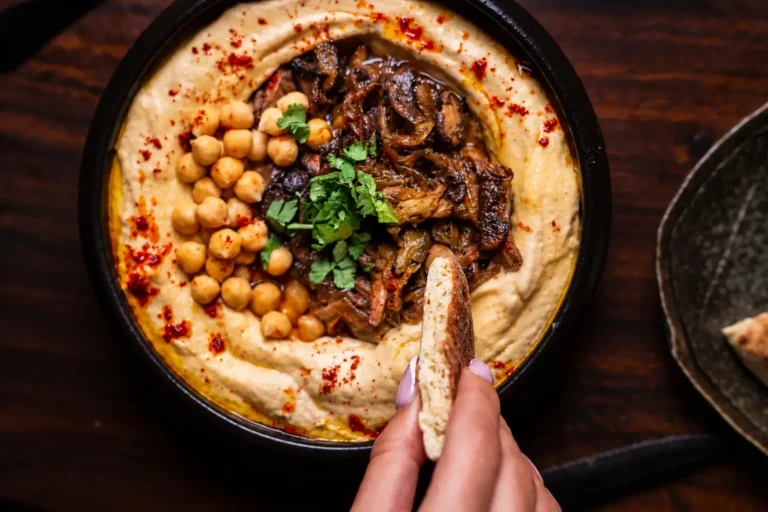 Mediterranean hummus with toppings at BACAR