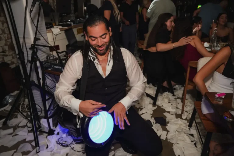 Live percussion during Taverna Nights at BACAR